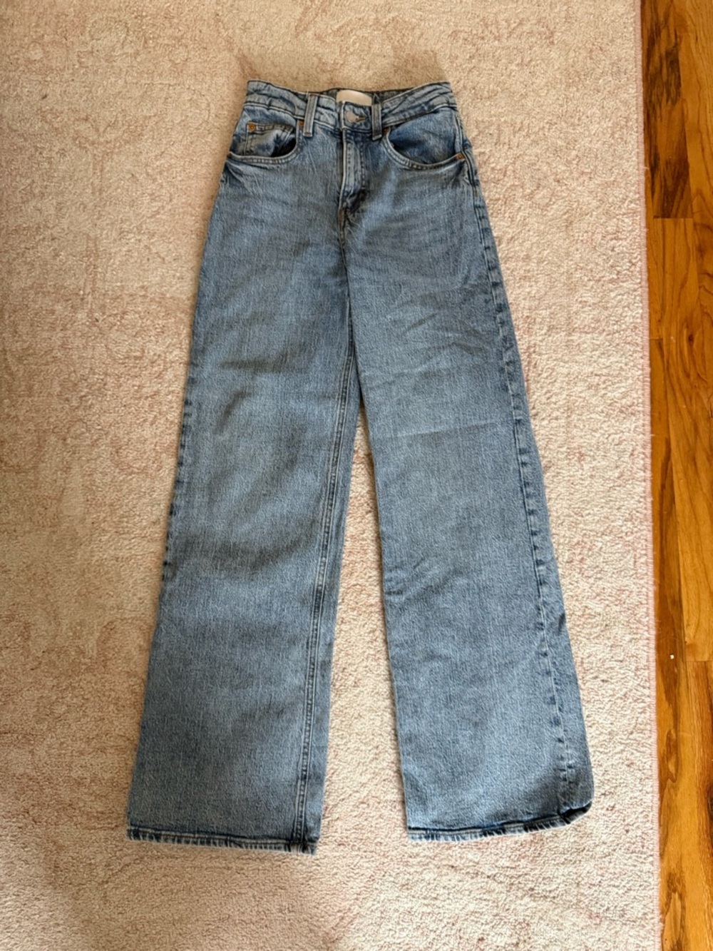 H&M High Rise Straight Leg Jeans